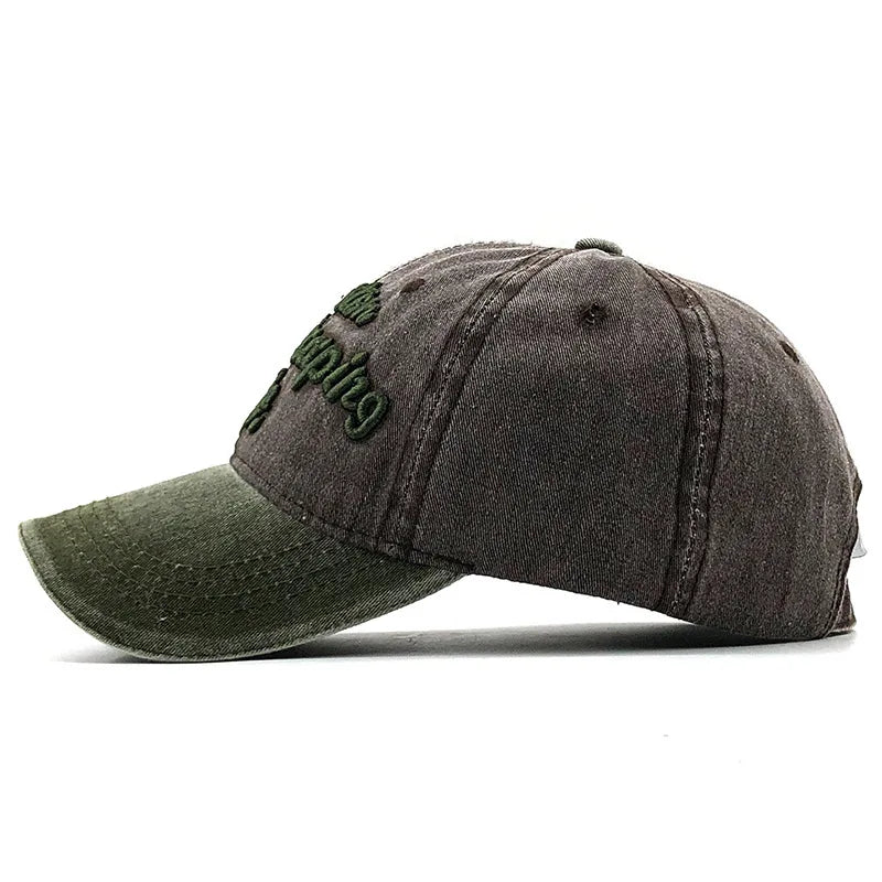 Gorra de béisbol de algodón bordada - Ajustable 