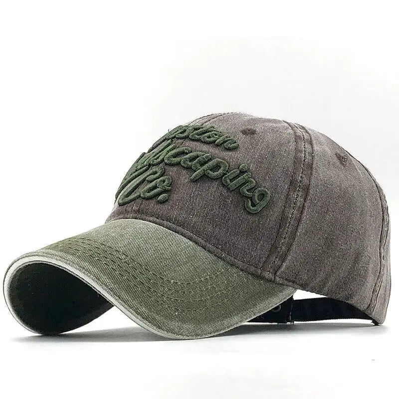 Gorra de béisbol de algodón bordada - Ajustable 