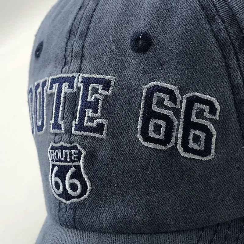 Embroider Baseball Cap -route 66