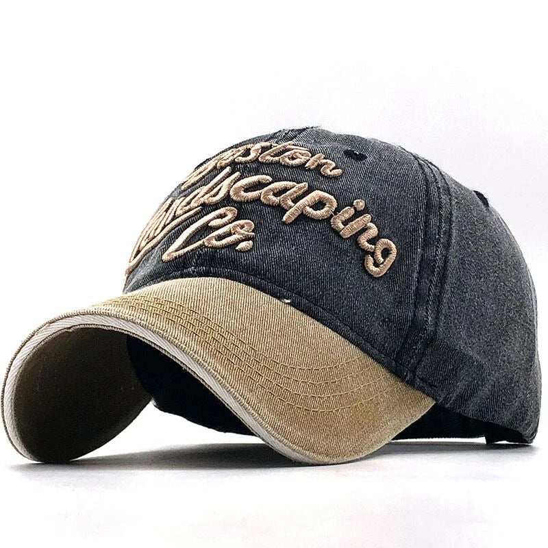 Gorra de béisbol de algodón bordada - Ajustable 