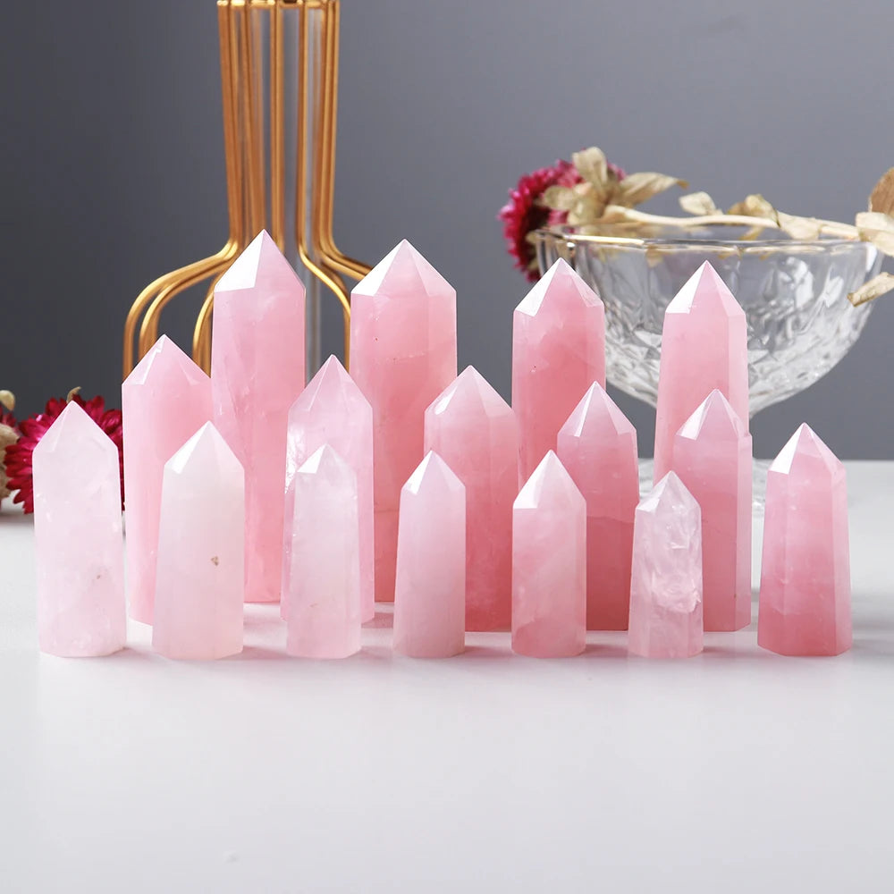 1pc- Natural  Rose Quartz  Crystal Point