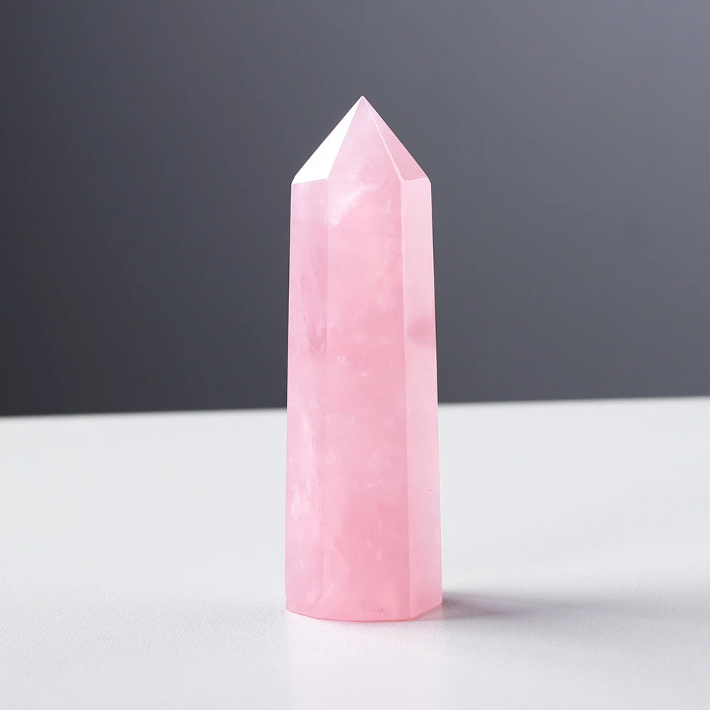 1pc- Natural  Rose Quartz  Crystal Point