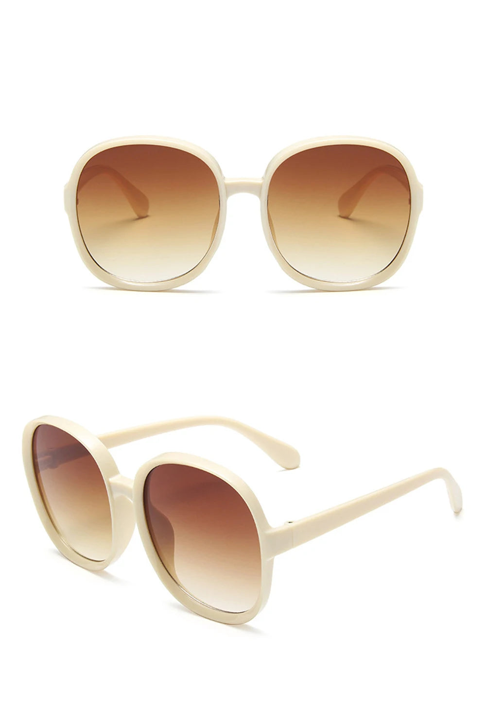 Woman's Oversized Round Frame Sunglasses