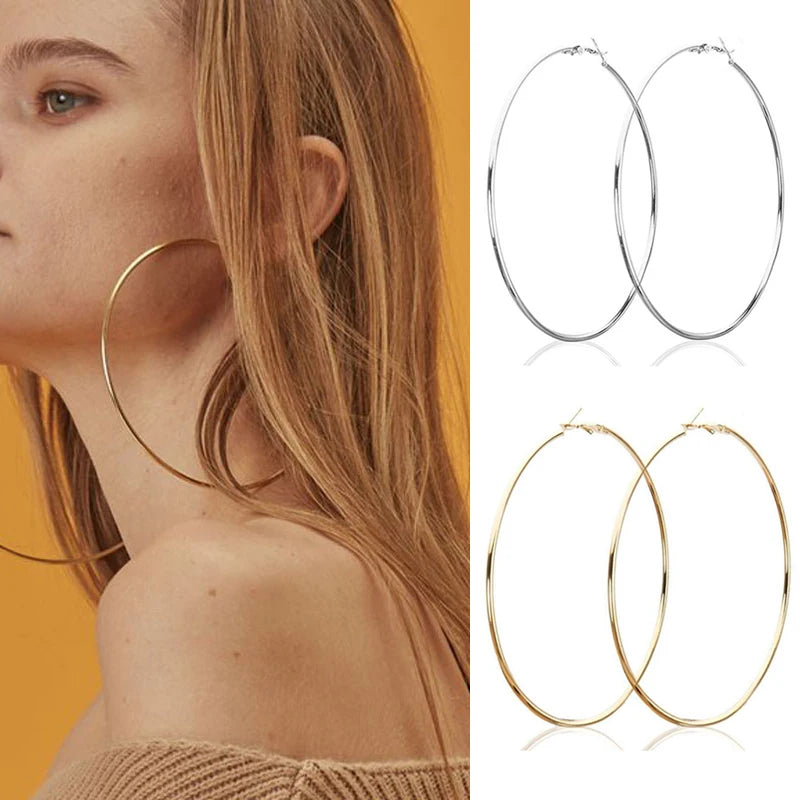 3-10cm Circle Hoop Earrings