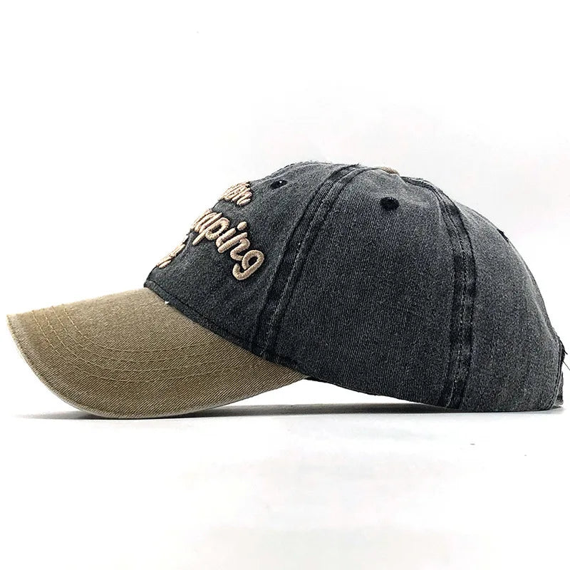 Gorra de béisbol de algodón bordada - Ajustable 