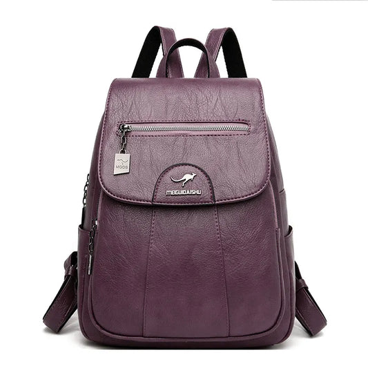 Women's Vintage Soft Leather Backpack Shoulder Bags - 5 Colors to choose