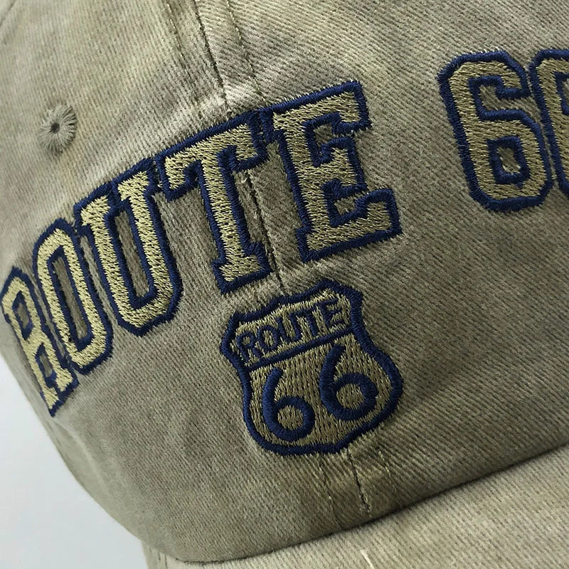 Embroider Baseball Cap -route 66