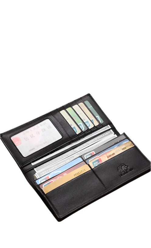 Men's Leather Wallets- Multi-Functional Cowhide Slim Genuine Leather