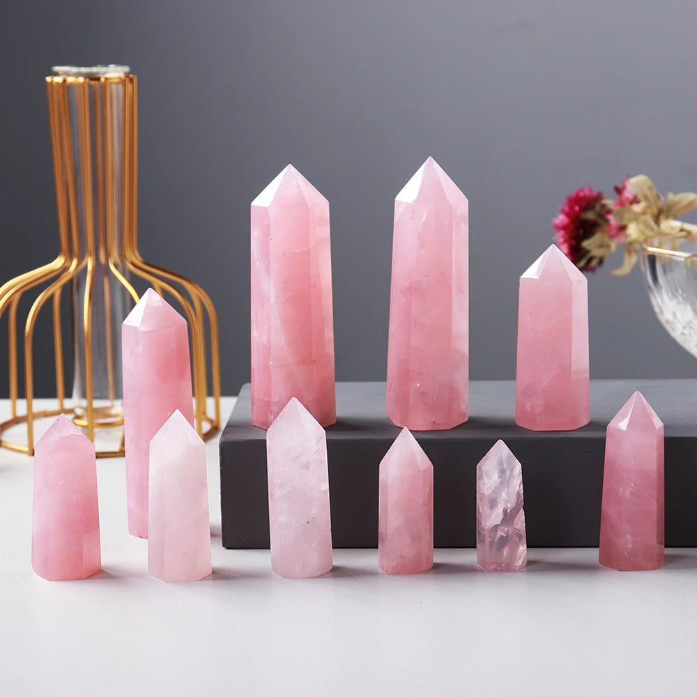 1pc- Natural  Rose Quartz  Crystal Point