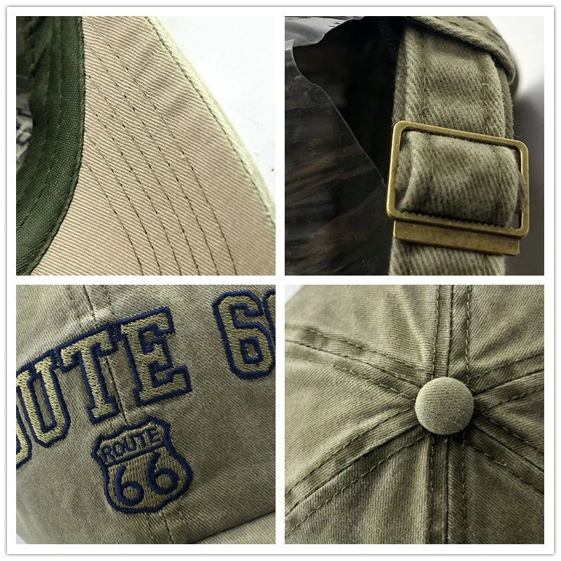 Embroider Baseball Cap -route 66