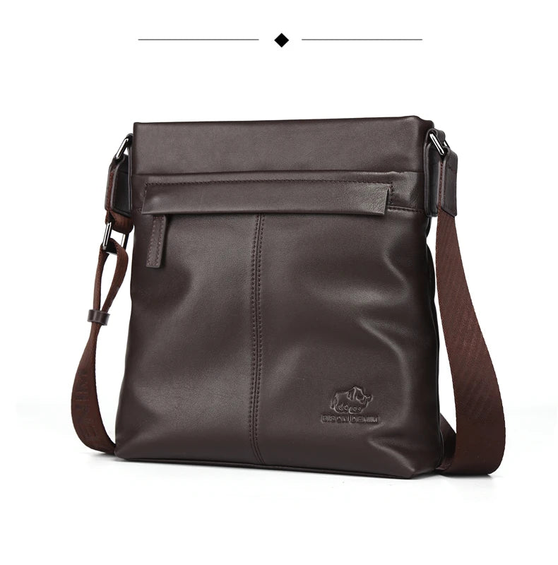 Men's Soft Genuine Leather Messenger Bag