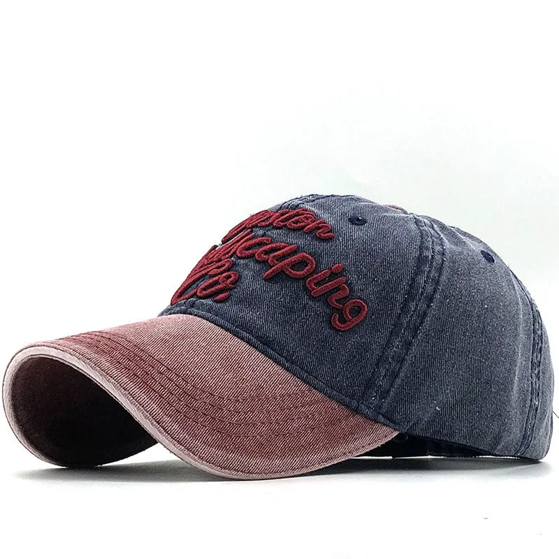 Gorra de béisbol de algodón bordada - Ajustable 