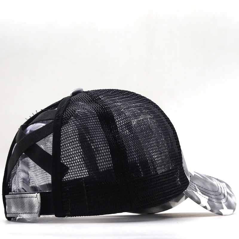 Mesh baseball cap-USA Flag