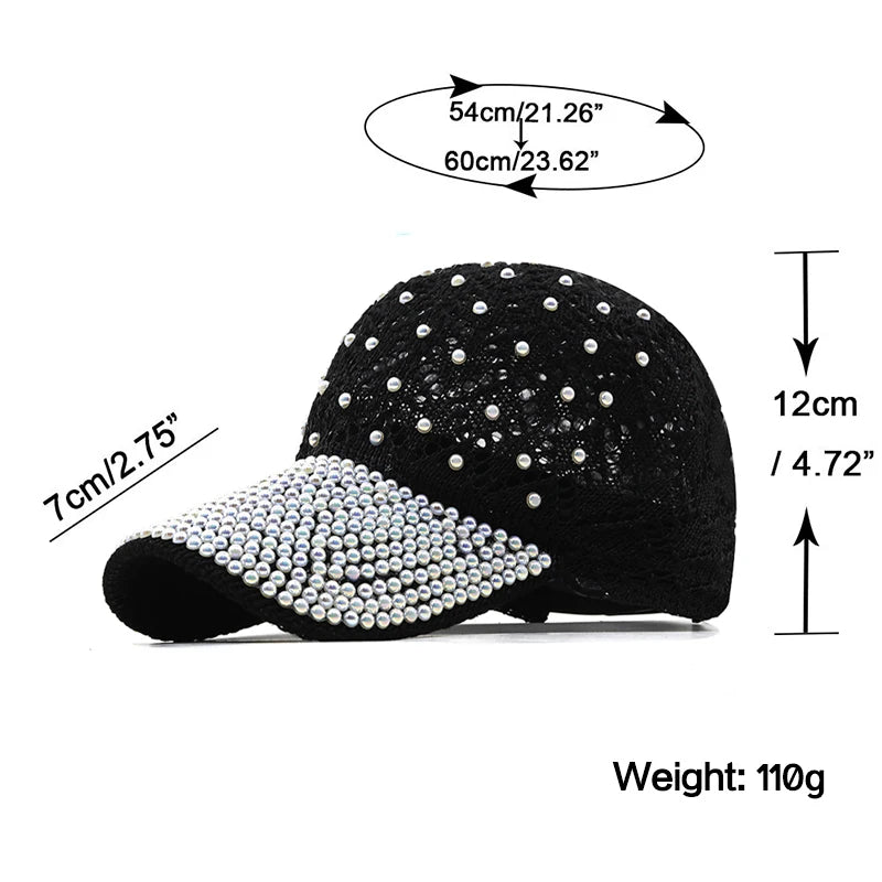 Women's Sequin Rhinestone Baseball Cap