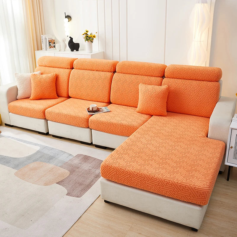 1pc-Cushion Cover Velvet Sofa Seat Cover for L-Shaped Corner Sofa