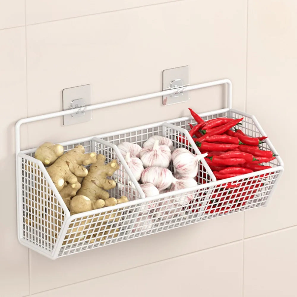 Wall Mounted Storage Rack-Kitchen Waterproof Shelf Basket