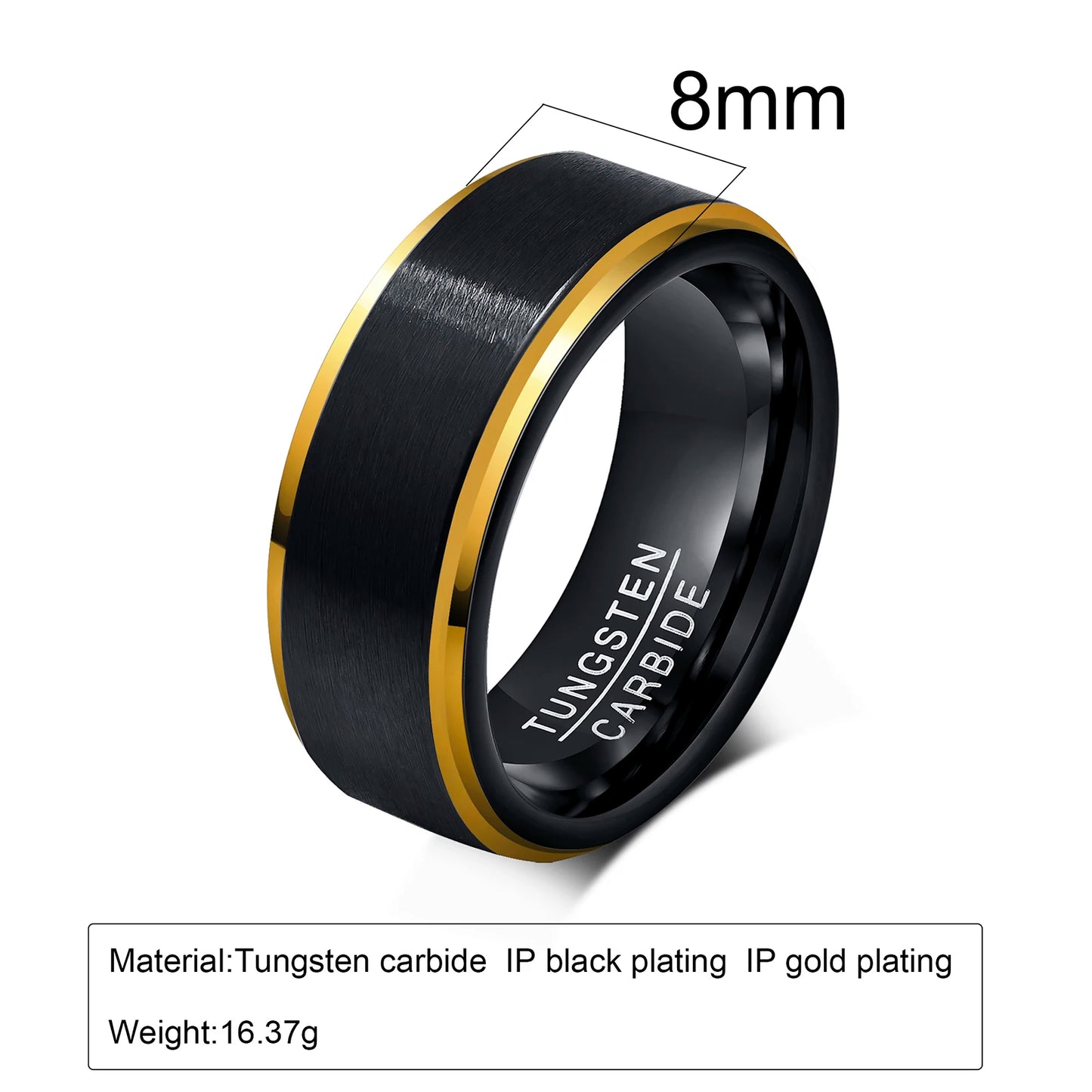 8mm Tungsten Wedding Rings for Men