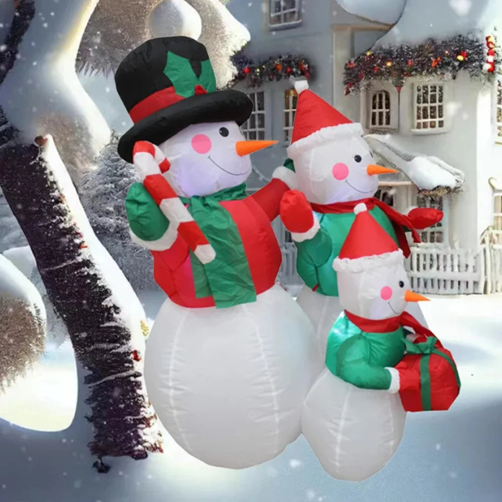 6ft/1.8M - LED Christmas Inflatable - Snowman Family of 3