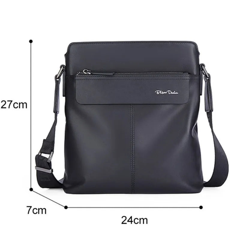 Men's Soft Genuine Leather Messenger Bag