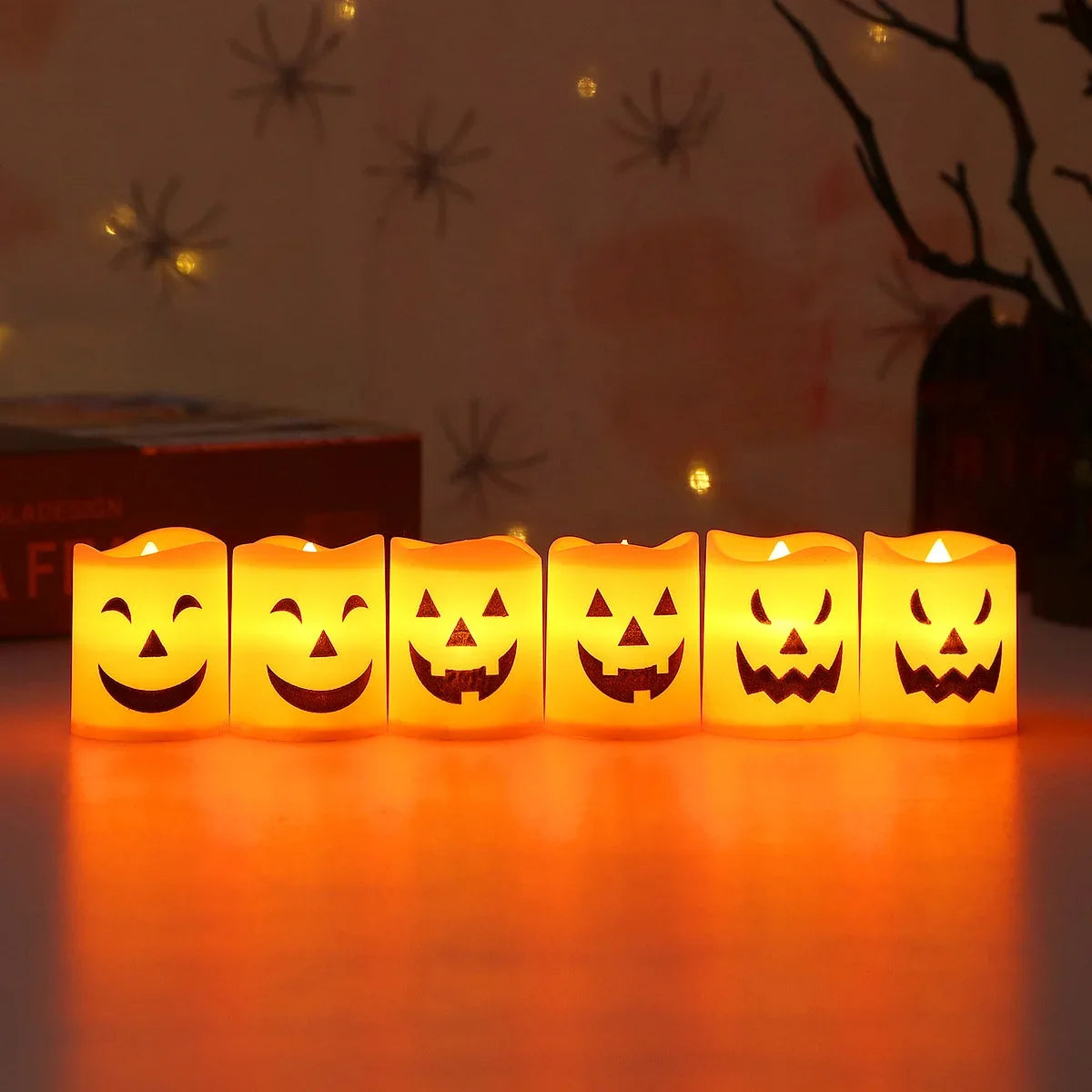 6 pc LED Candle Light Battery operated Halloween Flameless candles