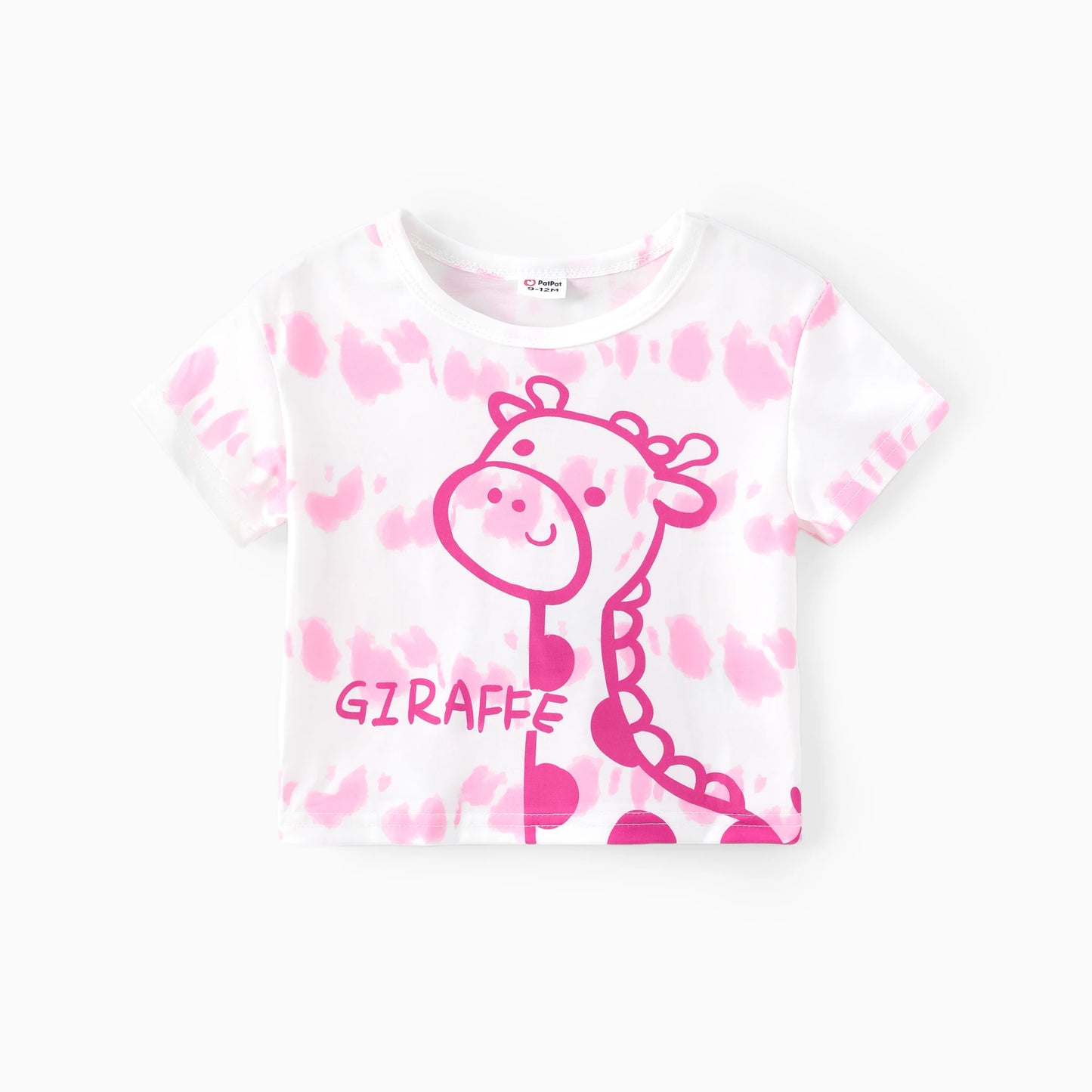 Girl 2pcs set -Giraffe Print Tee and Shorts