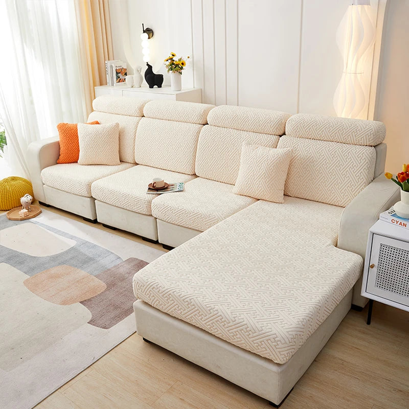 1pc-Cushion Cover Velvet Sofa Seat Cover for L-Shaped Corner Sofa