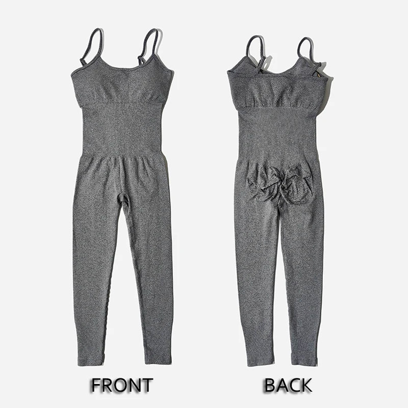 One Piece Seamless Yoga Tracksuit Set