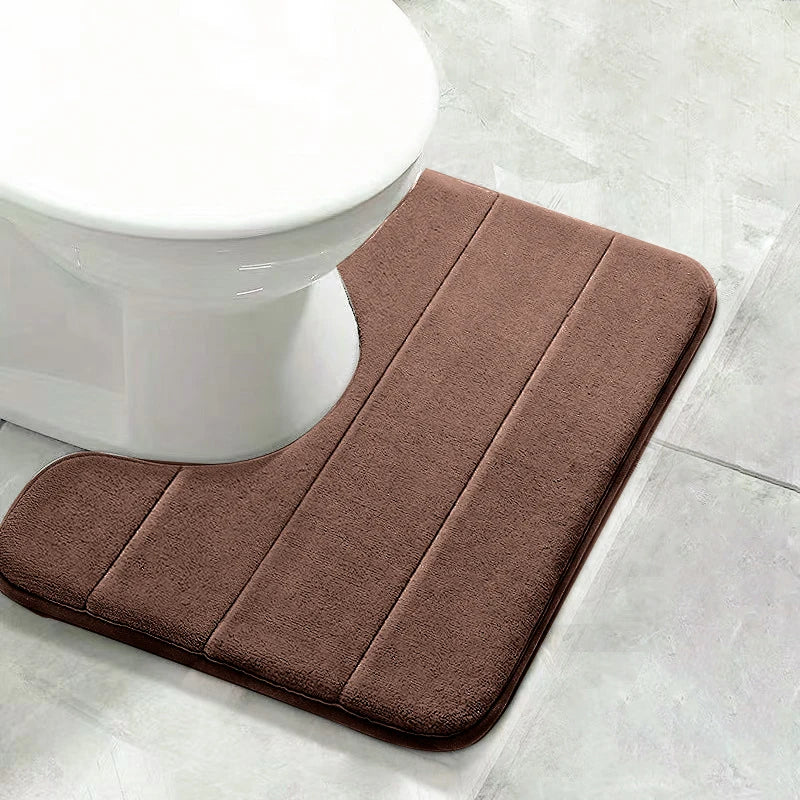 Coral velvet Bathroom Mats + Toilet