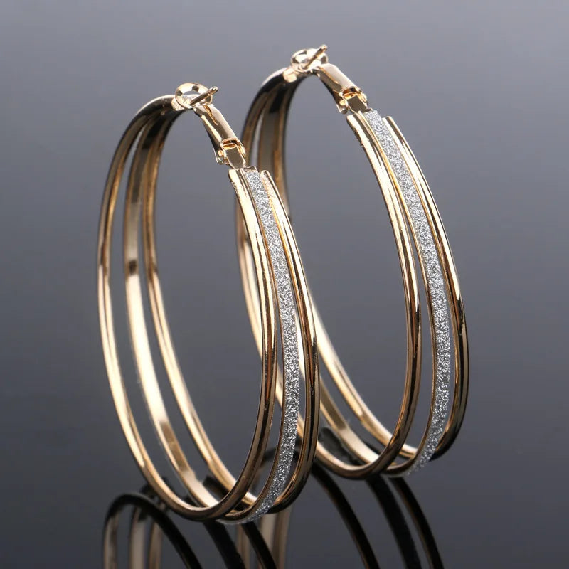 1Pair Classic Round Big Hoop Earring