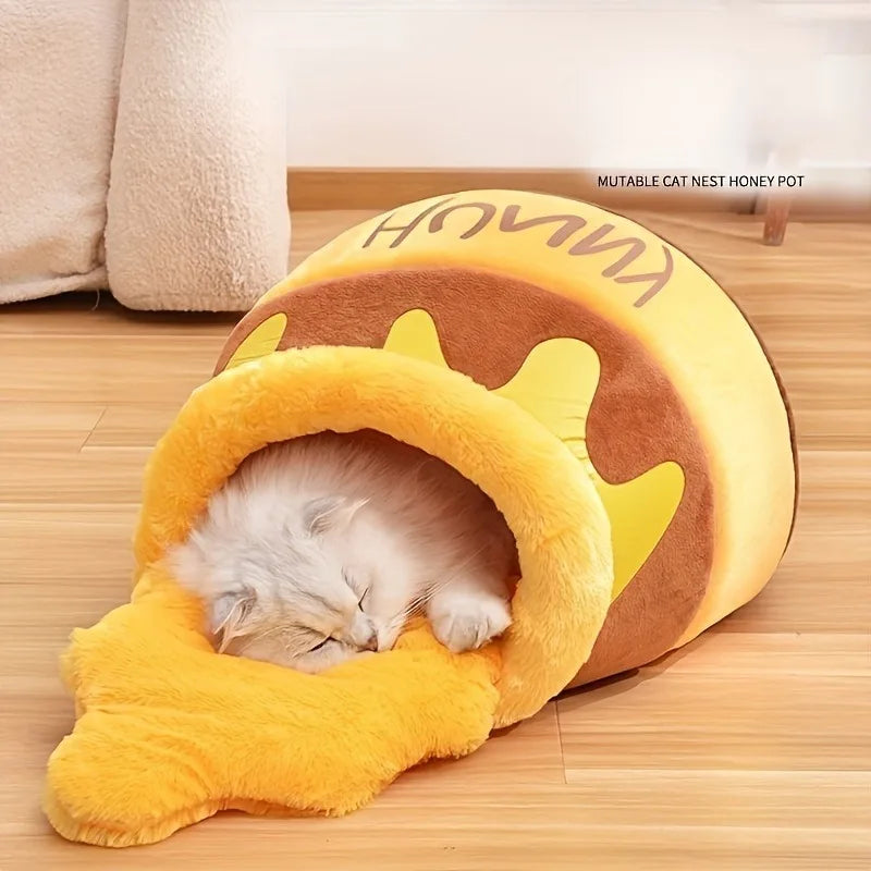 Pet Bed Basket for Cats- Honey Jar