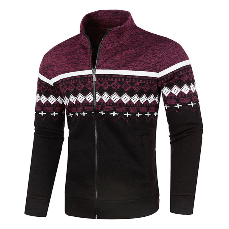 Men's  Turtleneck Sweater Jackets  with Zipper