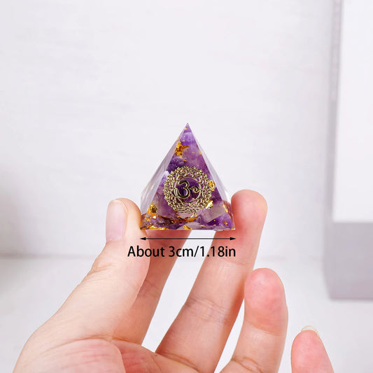 1PC -3cm -Natural Crystal Pyramid Chakra Healing Crystal