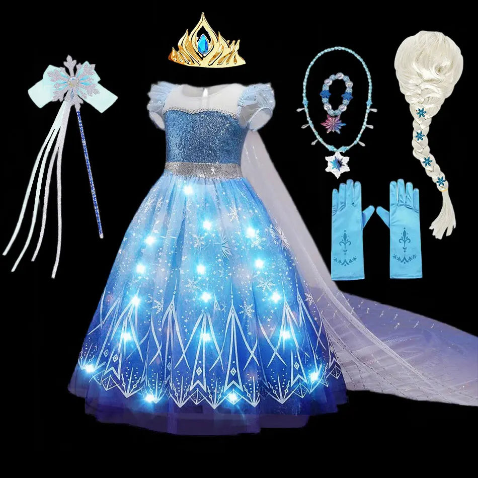 Disney Elsa  Light Up Dress Halloween constume