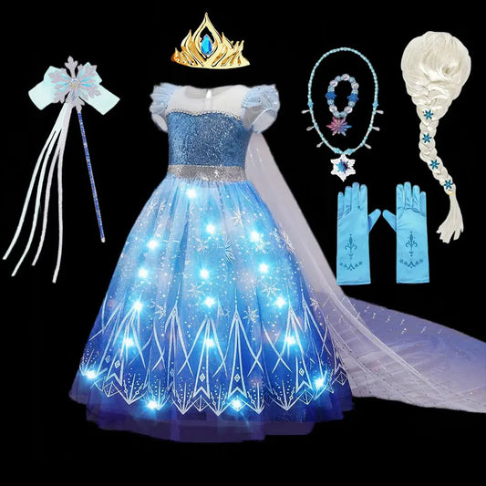 Disney Elsa  Light Up Dress Halloween constume