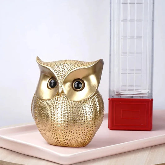 16cm Nordic Golden Owl Statue Figurine