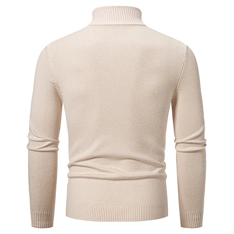 Men's Semi-turtleneck Zipper Sweater