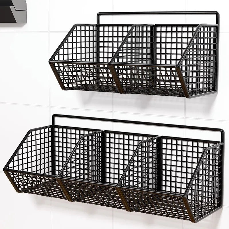 Wall Mounted Storage Rack-Kitchen Waterproof Shelf Basket