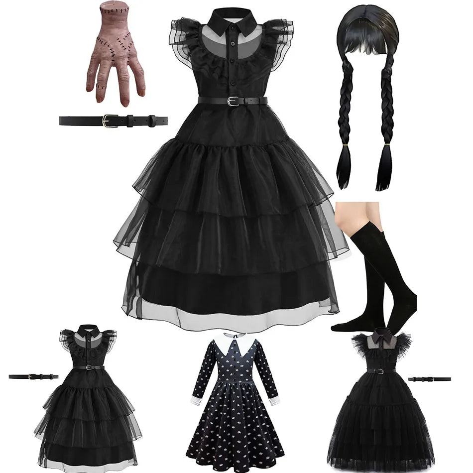 Girls Wednesday Dress Halloween Costume