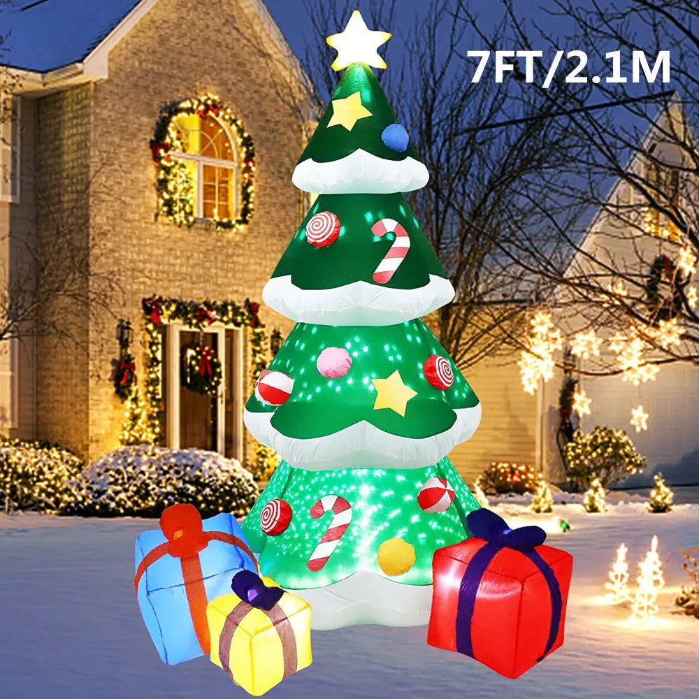 2.1M/7FT LED Inflatable Christmas Tree W/gifts