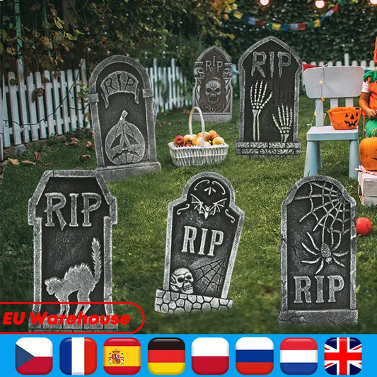 3/6pcs Foam Tomb stone - Outdoor Halloween Decorations