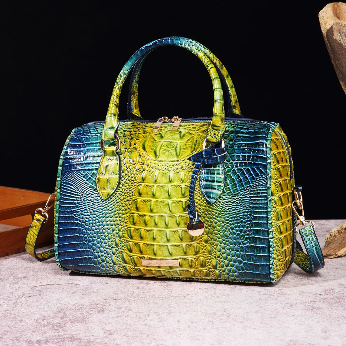 colorful Crocodile Handbag