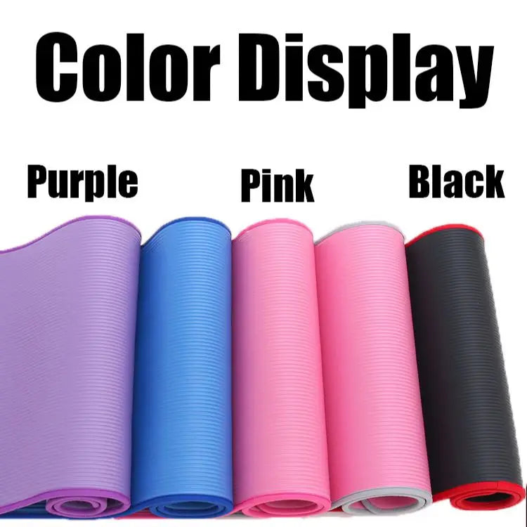 .39in/10MM Extra Thick Yoga/Pilates Mats - 183 cm X 61 cm Non-slip