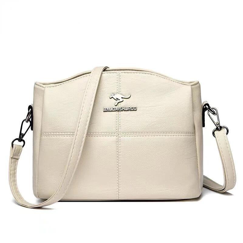 Woman's Soft Leather Handbag -Crossbody Bags