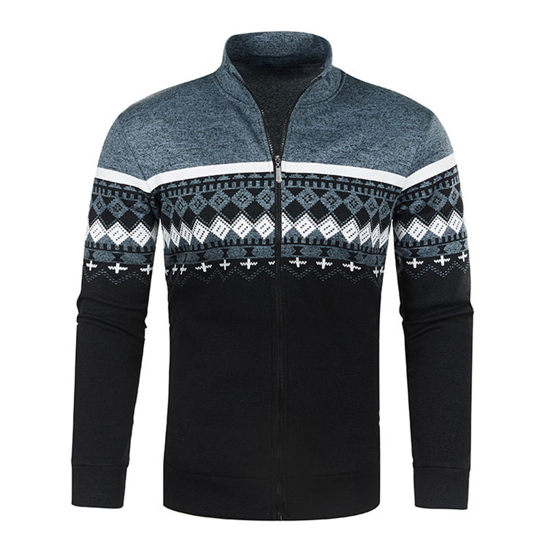 Men's  Turtleneck Sweater Jackets  with Zipper