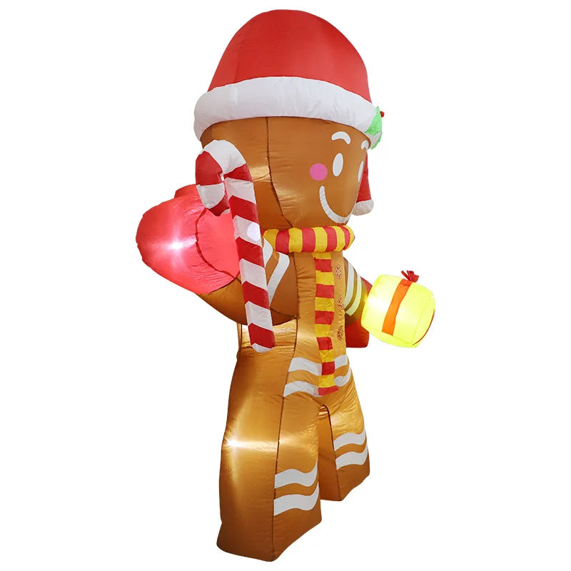 8FT LED Christmas Inflatables - Gingerbread Man