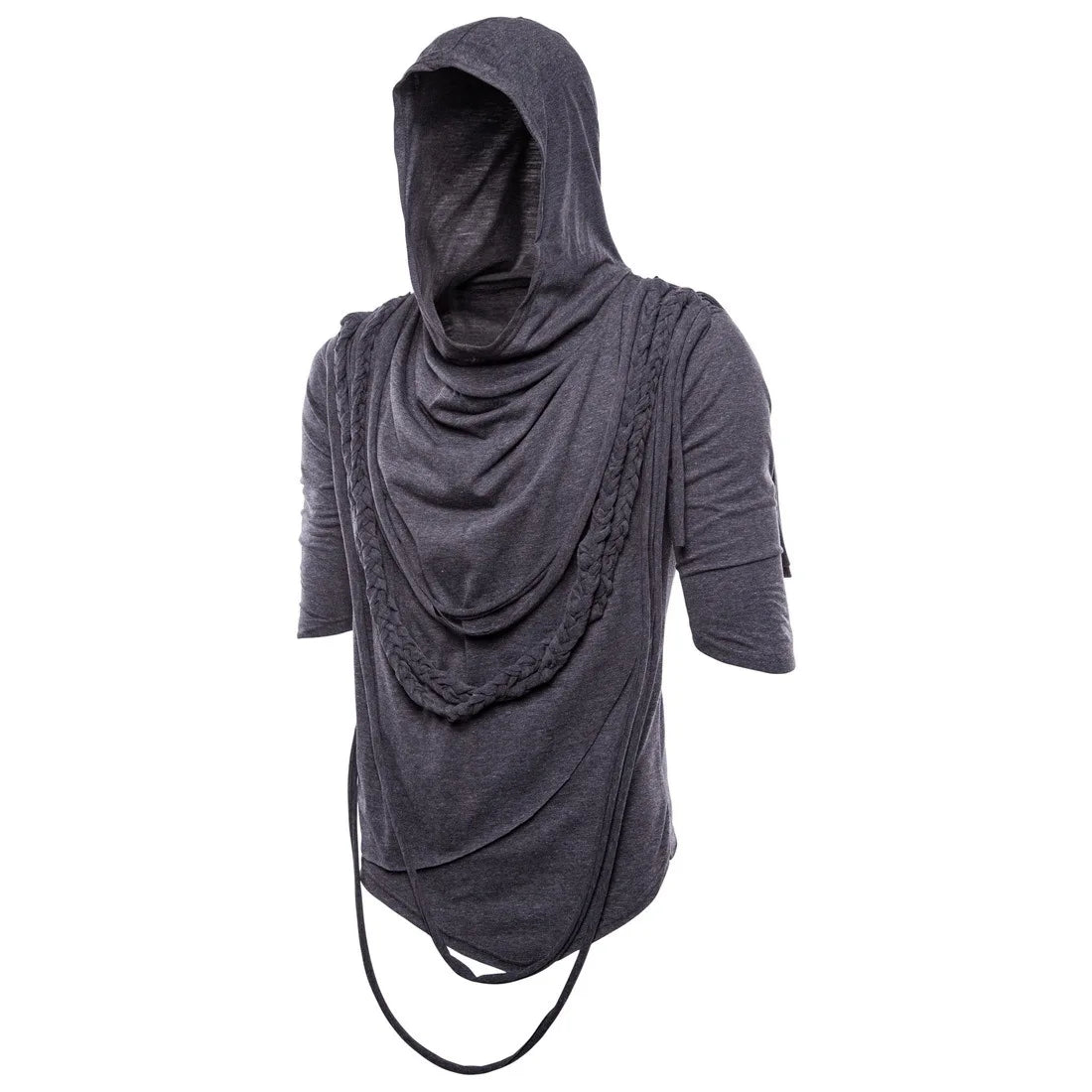 Men's hooded T-shirts with Pile collar design - S - XXL