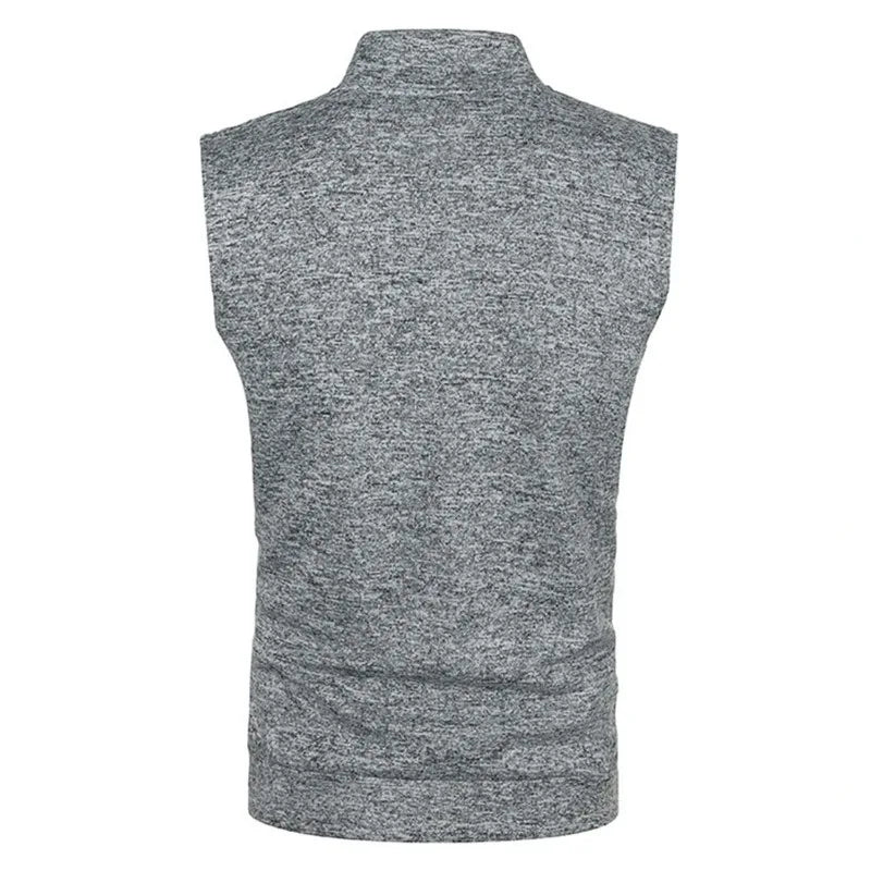 Men's Zipper Sleeveless Jacket Vest with ziper -Athletic Tops