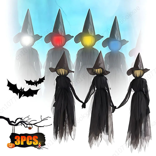 2-3PCS - Hand-Holding light up  Witches- Sound-activated