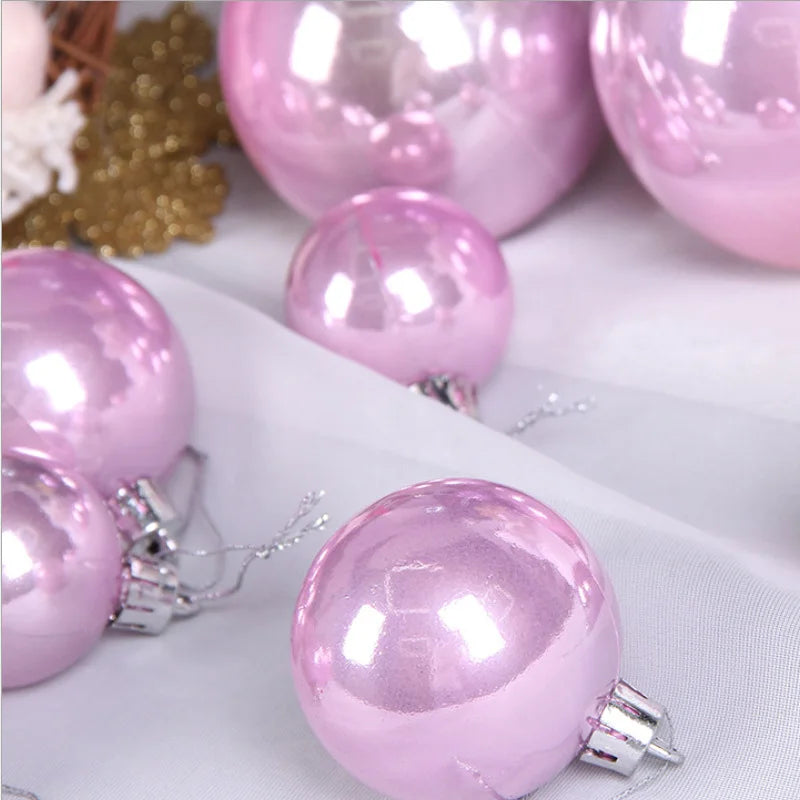 37pcs -Christmas Ball Decoration- Pink, Purple, Blue, Baubles Christmas Tree Hanging Ornaments