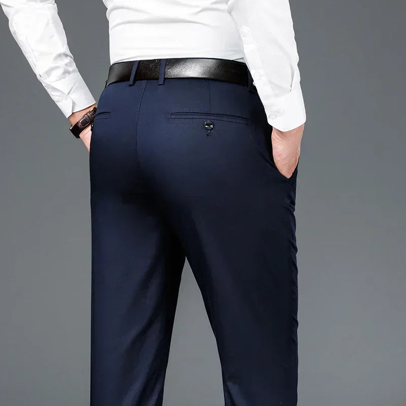 Men's Elastic Business Casual Suit Pants -Thin Fit